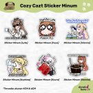 Cozy Cazt Sticker Minum